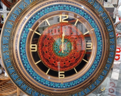 24 inches wall clock naqshi design