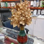 Golden flower stem for home decor