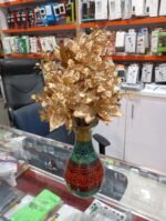 Golden flower stem for home decor
