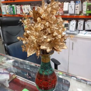 Golden flower stem for home decor