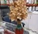 Golden flower stem for home decor